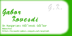 gabor kovesdi business card